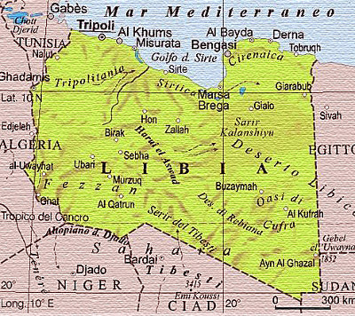 cartina libia